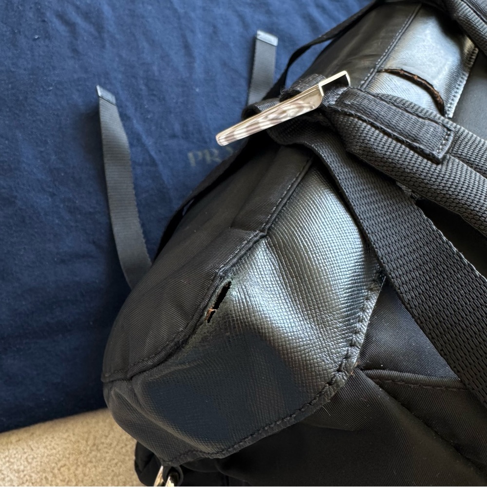 Prada Tessuto Nylon Saffiano Vela Backpack – Black - Picture 5 of 8